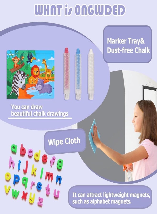 Warasee Magnetic Wall Decal Arch, 15'' x 31'' Magnetic Chalk Board Sticker for Kids, Playroom, Home (Light Gray) - Image 5